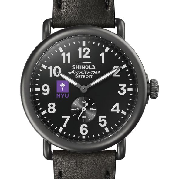 NYU Shinola Watch, The Runwell 41mm Black Dial - Image 1