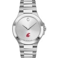 WSU Men's Movado Collection Stainless Steel Watch with Silver Dial - Image 2