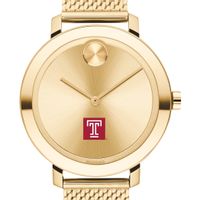 Temple Women's Movado Bold Gold with Mesh Bracelet