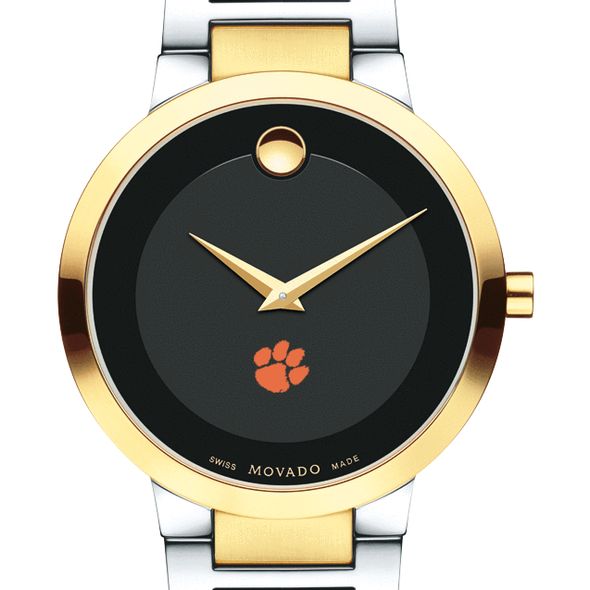 Clemson Men's Movado Two-Tone Modern Classic Museum with Bracelet