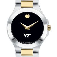 Virginia Tech Women's Movado Collection Two-Tone Watch with Black Dial
