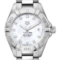 click to view Berkeley Haas Women's TAG Heuer Steel Aquaracer with MOP Diamond Dial - Image 1