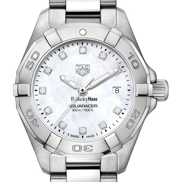 Berkeley Haas Women's TAG Heuer Steel Aquaracer with MOP Diamond Dial - Image 1