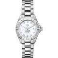 click to view Berkeley Haas Women's TAG Heuer Steel Aquaracer with MOP Diamond Dial - Image 2