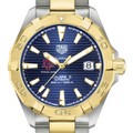 Texas A&M Men's TAG Heuer Automatic Two-Tone Aquaracer with Blue Dial - Image 1