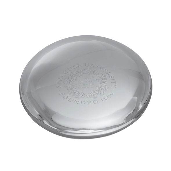 Syracuse University Glass Dome Paperweight by Simon Pearce