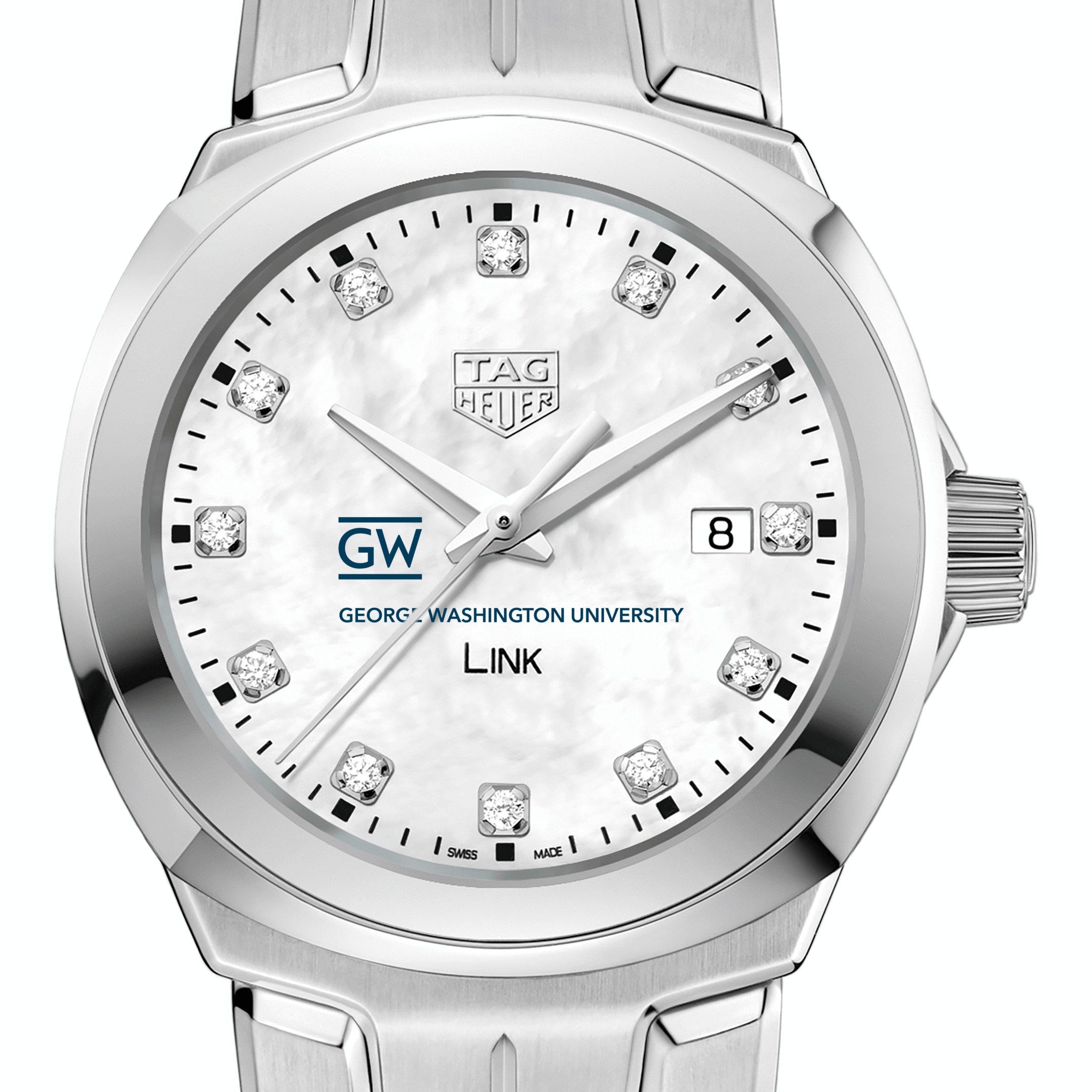 George Washington University TAG Heuer Diamond Dial LINK for Women