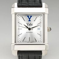 Yale Men's Collegiate Watch with Leather Strap
