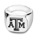 Texas A&M University Sterling Silver Square Cushion Ring - Image 1