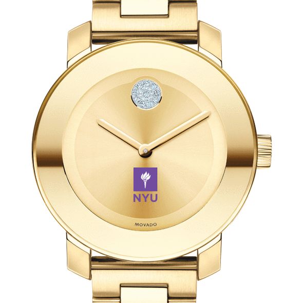 New York University Women's Movado Gold Bold