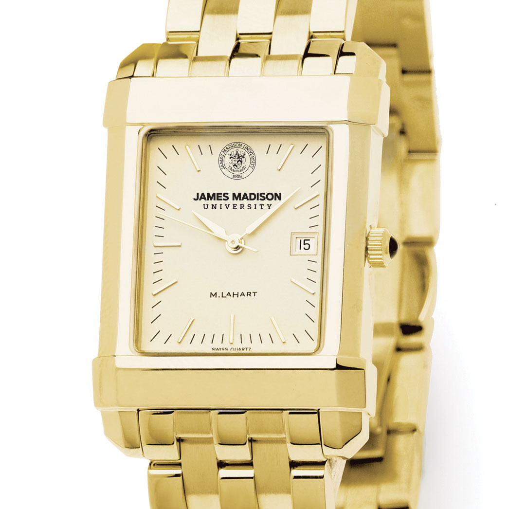 James Madison Men's Gold Quad with Bracelet