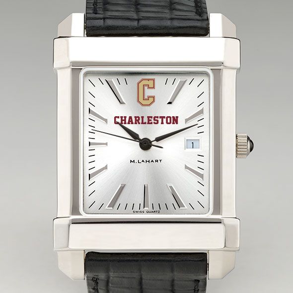 College of Charleston Men's Collegiate Watch with Leather Strap - Image 1