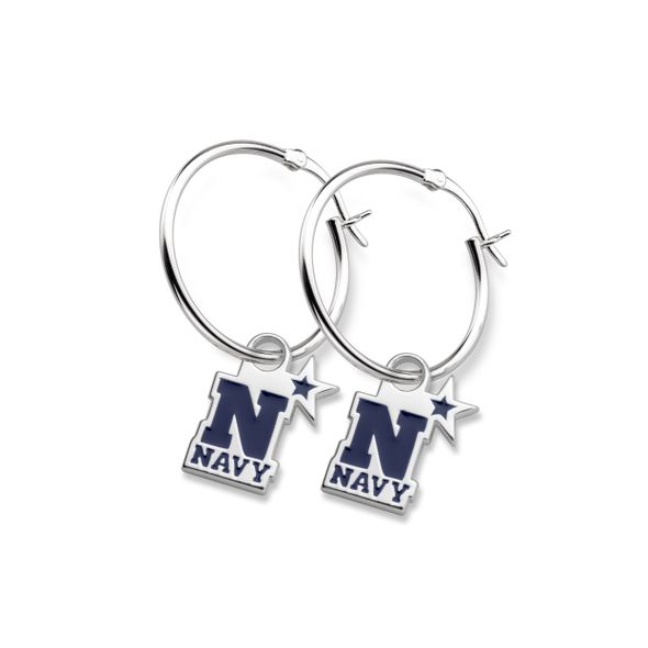 US Naval Academy Sterling Silver Earrings - Image 1