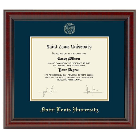Saint Louis University Diploma Frame, the Fidelitas - Image 1