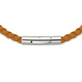 click to view USAFA Leather Bracelet with Sterling Silver Tag - Saddle - Image 3