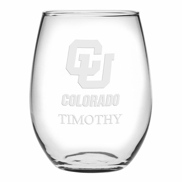 Colorado Stemless Wine Glasses Made in the USA - Set of 2 - Image 1