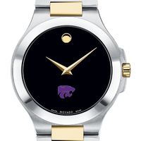 Kansas State Men's Movado Collection Two-Tone Watch with Black Dial