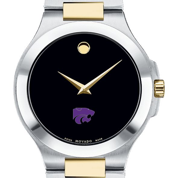 Kansas State Men's Movado Collection Two-Tone Watch with Black Dial - Image 1