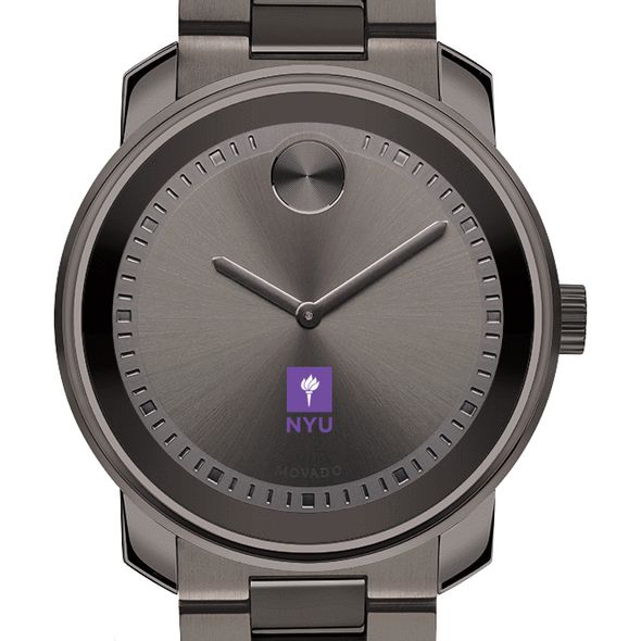 New York University Men's Movado BOLD Gunmetal Grey