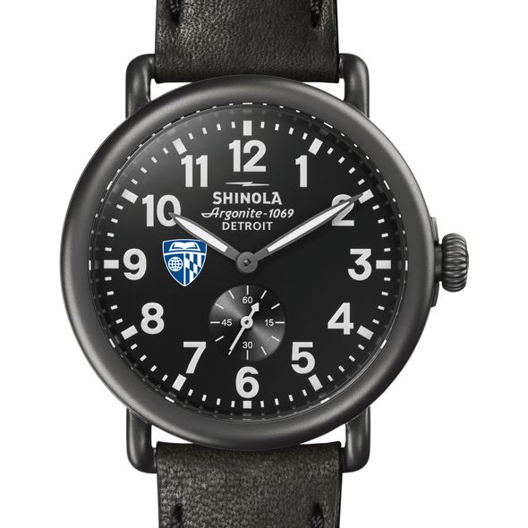 Johns Hopkins Shinola Watch, The Runwell 41mm Black Dial - Image 1