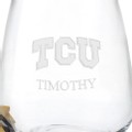 TCU Stemless Wine Glasses - Set of 2 - Image 3