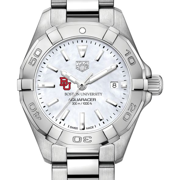Boston University Women's TAG Heuer Steel Aquaracer w MOP Dial - Image 1