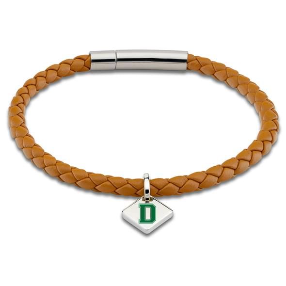 Dartmouth Leather Bracelet with Sterling Silver Tag - Saddle