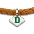 click to view Dartmouth Leather Bracelet with Sterling Silver Tag - Saddle - Image 2