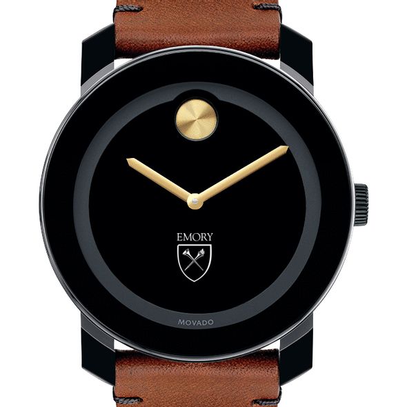 Emory University Men's Movado BOLD with Brown Leather Strap - Image 1