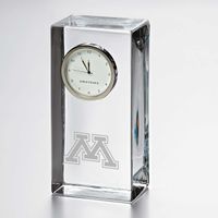 Minnesota Tall Glass Desk Clock by Simon Pearce