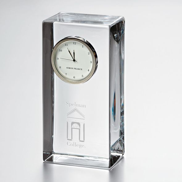 Spelman Tall Glass Desk Clock by Simon Pearce - Image 1