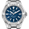 click to view Oklahoma State Women's TAG Heuer 35mm Steel Aquaracer with Blue Dial - Image 1