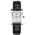 Chi Omega Women's Mother of Pearl Quad Watch with Leather Strap - Image 1