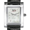 Chi Omega Women's Mother of Pearl Quad Watch with Leather Strap - Image 2