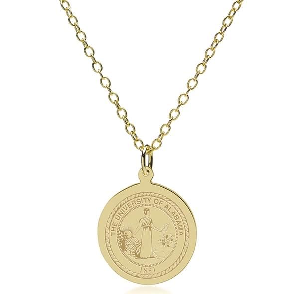Alabama 14K Gold Pendant & Chain - Image 1