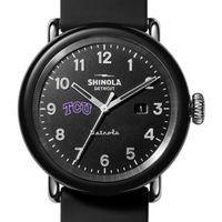 TCU Shinola Watch, The Detrola 43mm Black Dial at M.LaHart & Co.