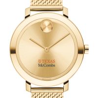 Texas McCombs Women's Movado Bold Gold with Mesh Bracelet