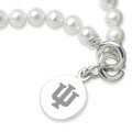 Indiana University Pearl Bracelet with Sterling Silver Charm - Image 2