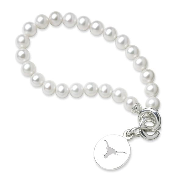 Texas Longhorns Pearl Bracelet with Sterling Charm - Image 1