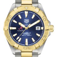 Alabama Men's TAG Heuer Automatic Two-Tone Aquaracer with Blue Dial