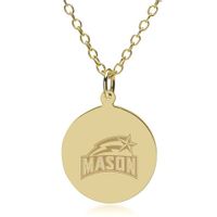 George Mason University 18K Gold Pendant & Chain
