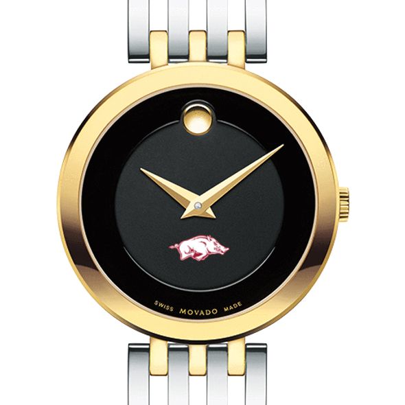 University of Arkansas Women's Movado Esparanza Two-Tone Museum with Bracelet