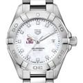 click to view LSU Women's TAG Heuer Steel Aquaracer with MOP Diamond Dial - Image 1