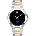 TCU Men's Movado Collection Two-Tone Watch with Black Dial - Image 2