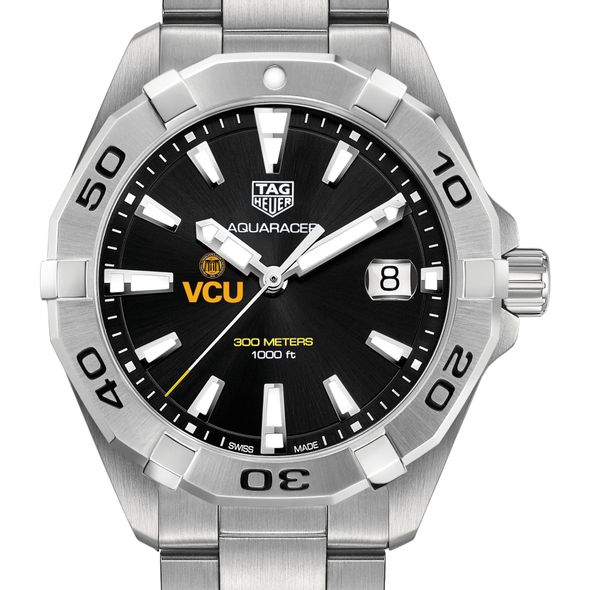 Virginia Commonwealth University Men's TAG Heuer Steel Aquaracer with Black Dial