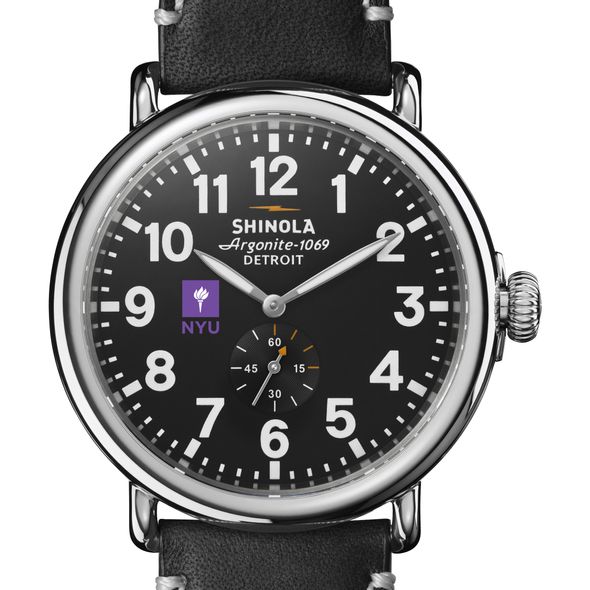 NYU Shinola Watch, The Runwell 47mm Black Dial - Image 1