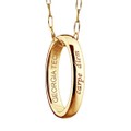 Georgia Tech Monica Rich Kosann "Carpe Diem" Poesy Ring Necklace in Gold - Image 1