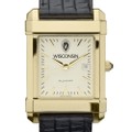 Wisconsin Men's Gold Quad with Leather Strap - Image 1