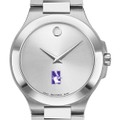 Northwestern Men's Movado Collection Stainless Steel Watch with Silver Dial - Image 1