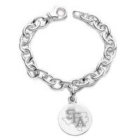 SFASU Sterling Silver Charm Bracelet